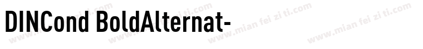 DINCond BoldAlternat字体转换